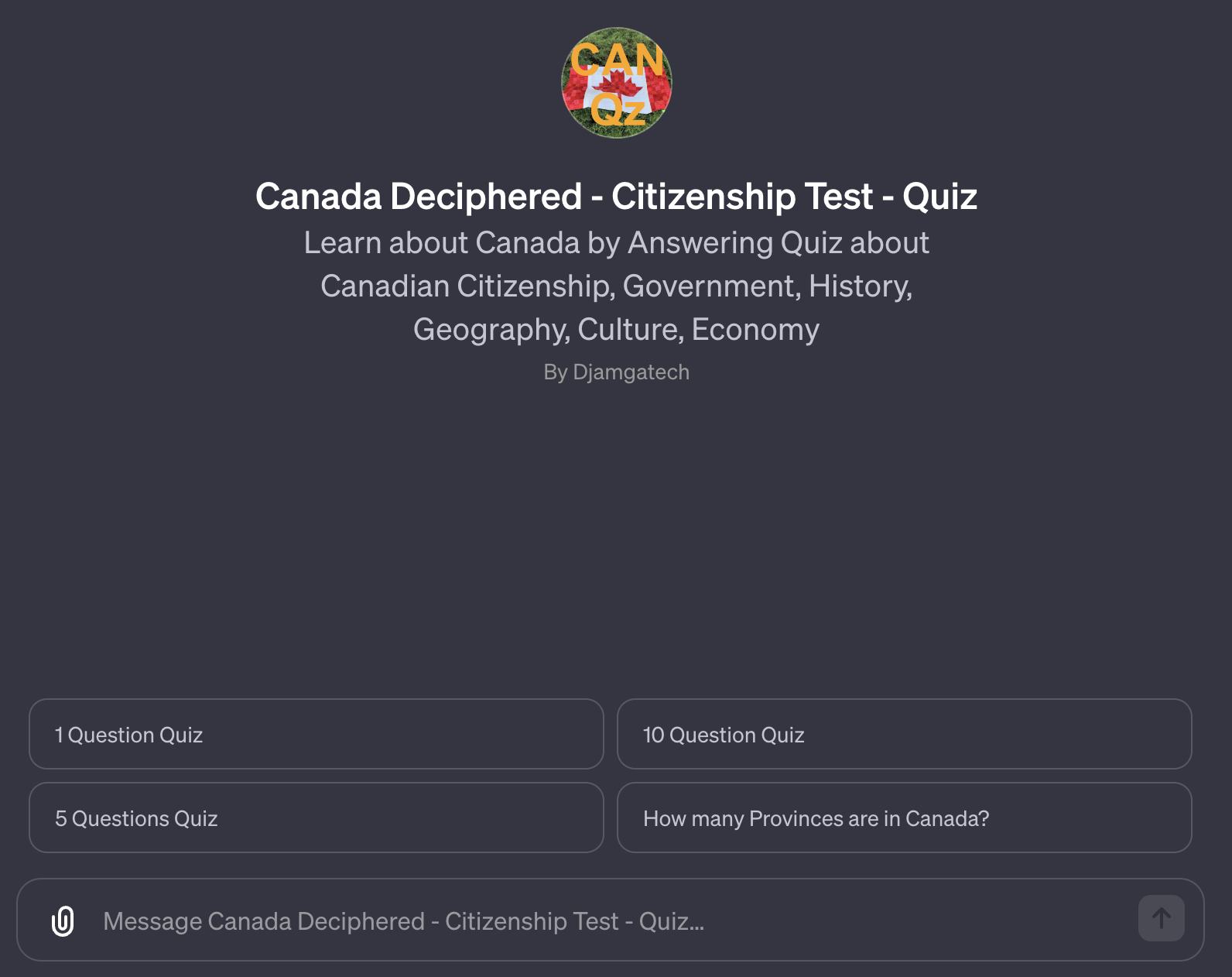 Canada Deciphered: Top 1000 Canadian Quiz GPT - Canadian Citizenship Test GPT